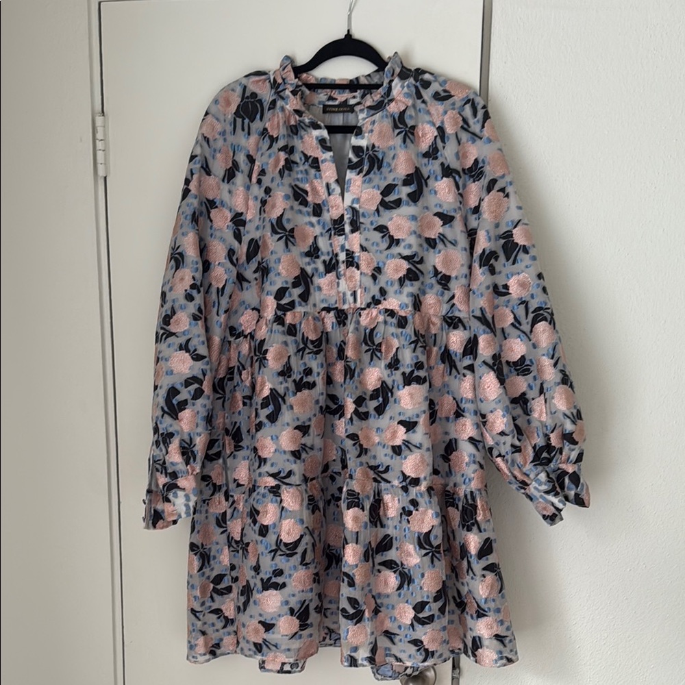 STINE GOYA Jasmine Metallic Floral Organza Dress